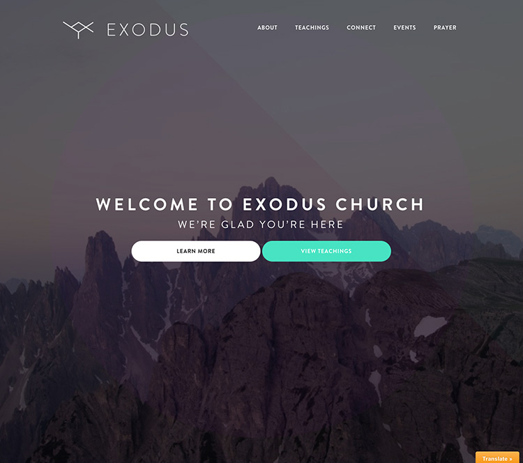 Exodus Theme Homepage